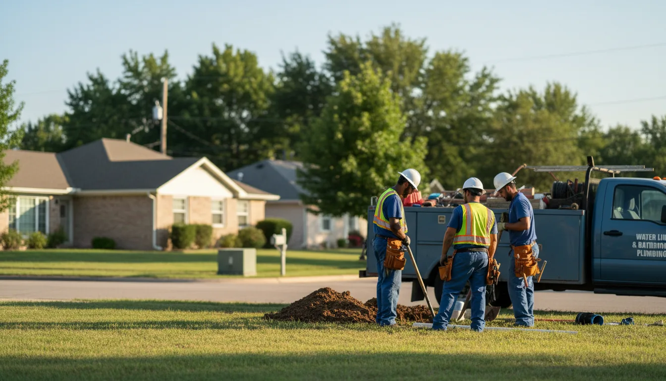 Residential water line and bathroom plumbing service in Reddell, LA